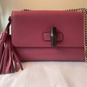 GUCCI Bamboo Tassel Chain Shoulder Bag